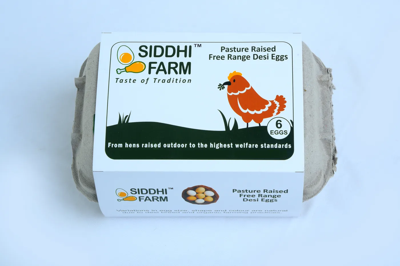 Siddhi Farm 6 desi eggs pack