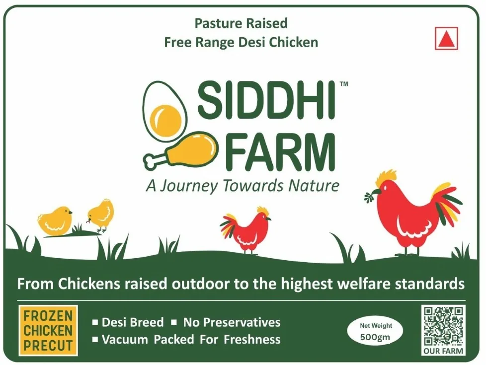 Siddhi Farm 500g pasture-raised desi chicken pack